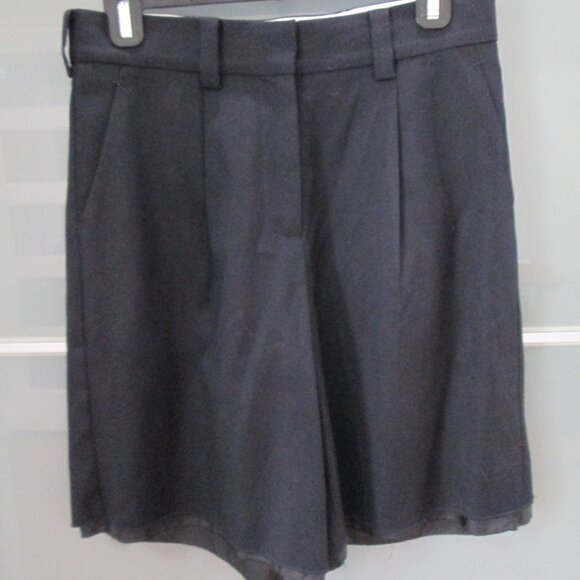 Miu Miu Pants - Miu Miu High Rise Pleated Front Shorts
